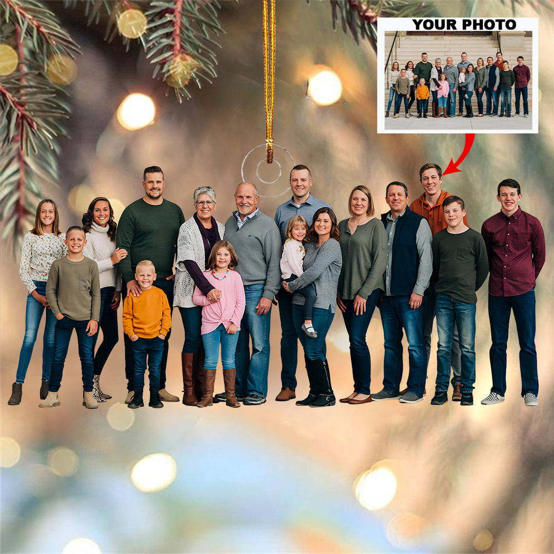 The Ones We Love - Personalized Photo Mica Ornament - Christmas Gift For Family Members