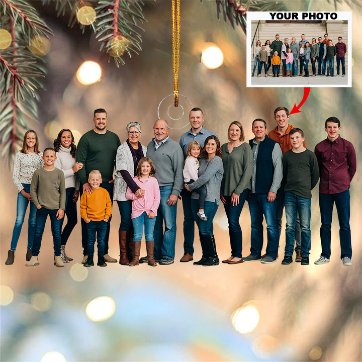 The Ones We Love - Personalized Photo Mica Ornament - Christmas Gift For Family Members