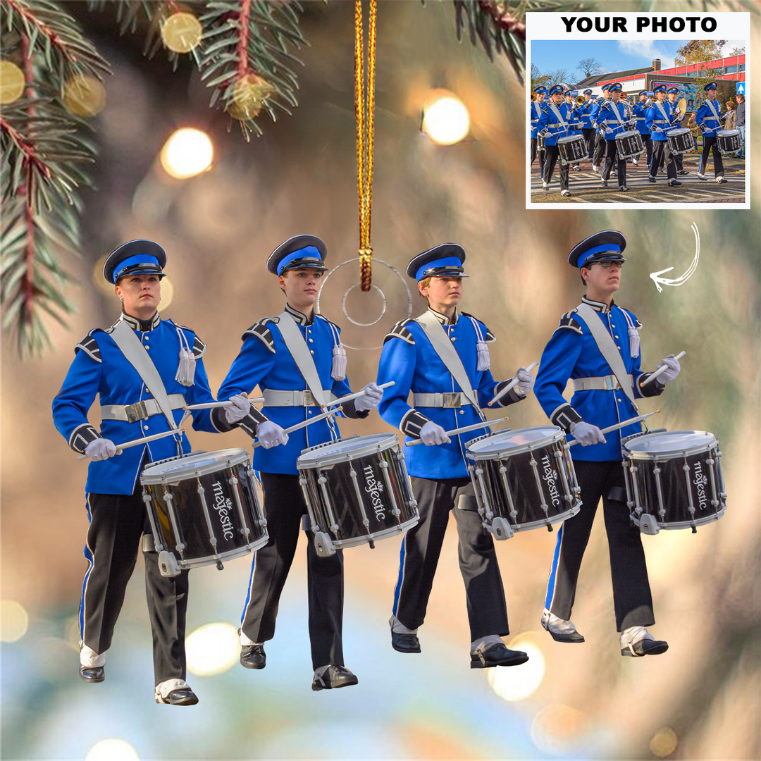Marching Band - Personalized Photo Mica Ornament - Customized Your Photo Ornament - Christmas Gift For Music Lovers, Friends