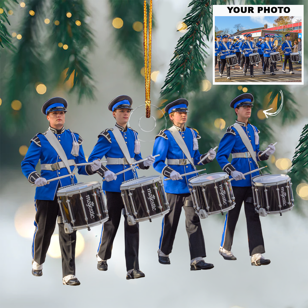 Marching Band - Personalized Photo Mica Ornament - Customized Your Photo Ornament - Christmas Gift For Music Lovers, Friends