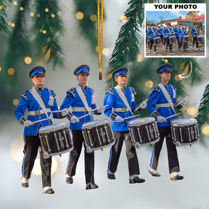 Marching Band - Personalized Photo Mica Ornament - Customized Your Photo Ornament - Christmas Gift For Music Lovers, Friends