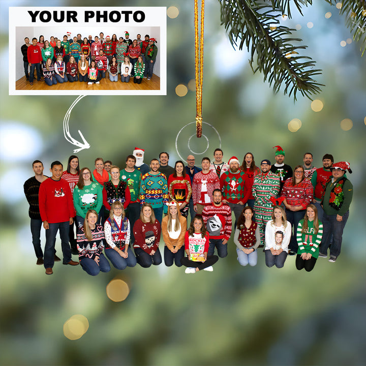 Customized Photo Ornament Family Family Special Moments V5 - Personalized Photo Mica Ornament - Christmas Gift For Family Members