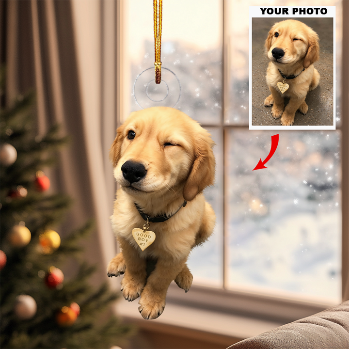 Customized Photo Ornament Pet Special Moments - Personalized Photo Mica Ornament - Christmas Gift For Pet Lovers, Dog Lovers, Cat Lovers