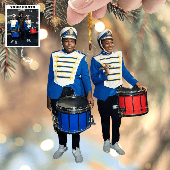 Marching Friends - Personalized Photo Mica Ornament - Gift For Marching Band Lovers, Family Members, Friends
