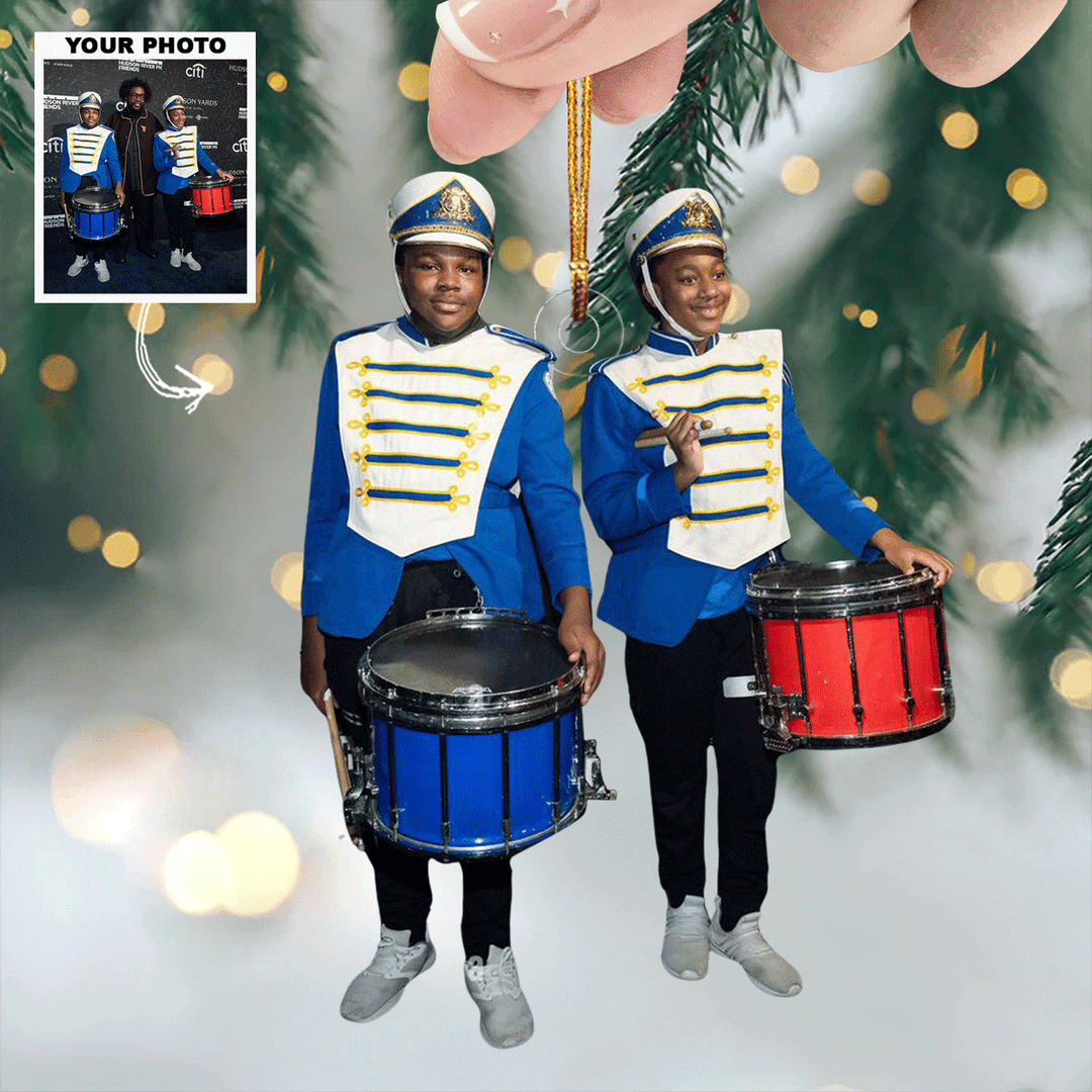 Marching Friends - Personalized Photo Mica Ornament - Gift For Marching Band Lovers, Family Members, Friends