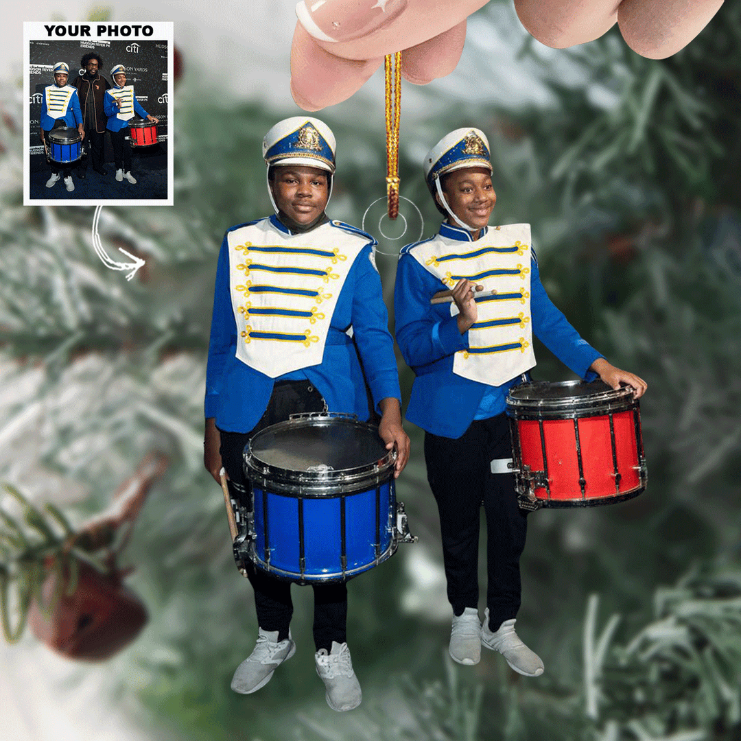 Marching Friends - Personalized Photo Mica Ornament - Gift For Marching Band Lovers, Family Members, Friends
