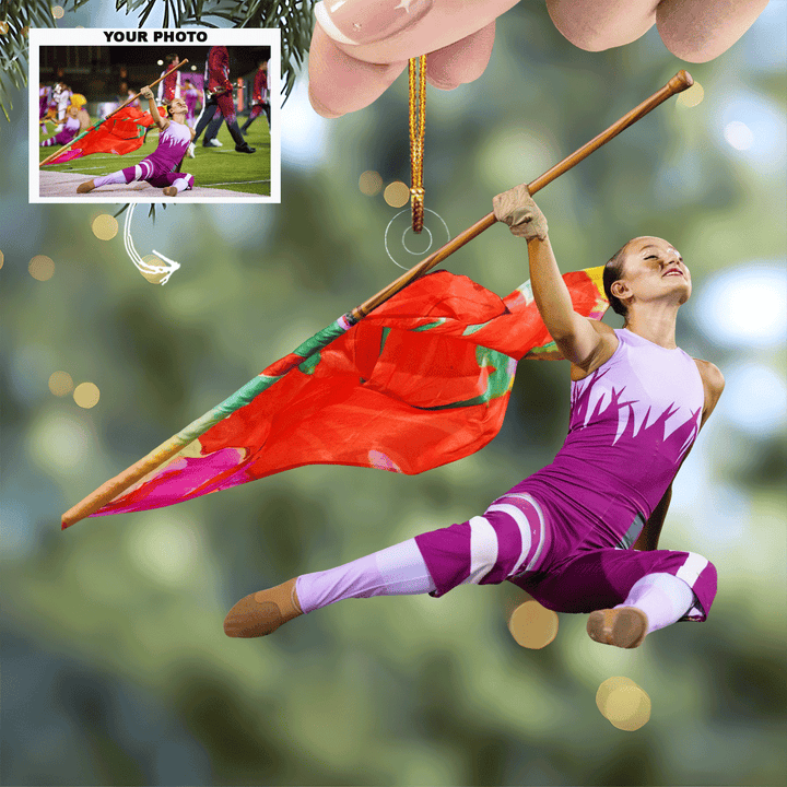 Marching In Style - Personalized Photo Mica Ornament - Gift For Marching Band Lovers, Family Members
