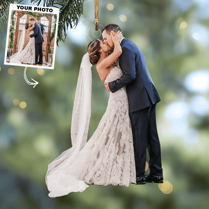 Marry You - Personalized Photo Mica Ornament - Gift For Couple