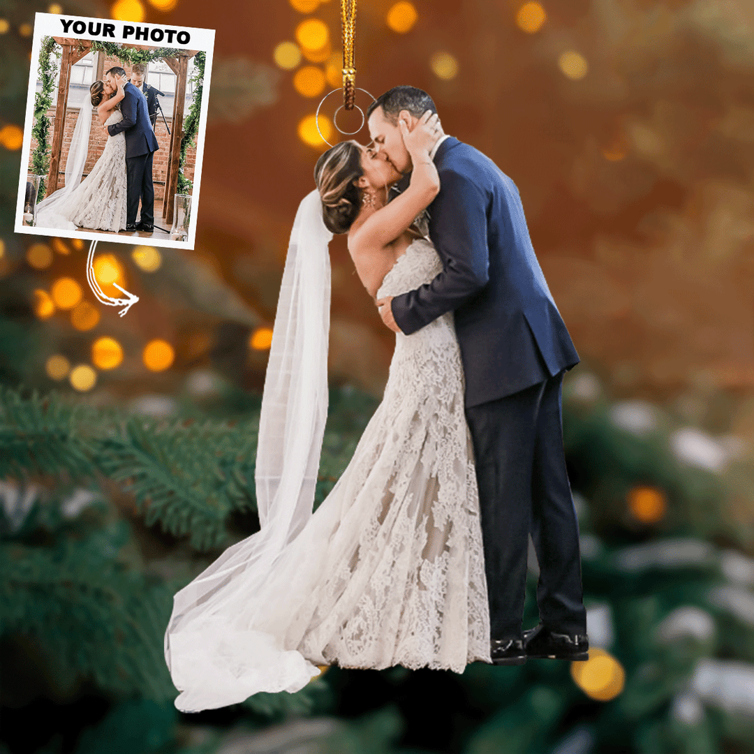 Marry You - Personalized Photo Mica Ornament - Gift For Couple