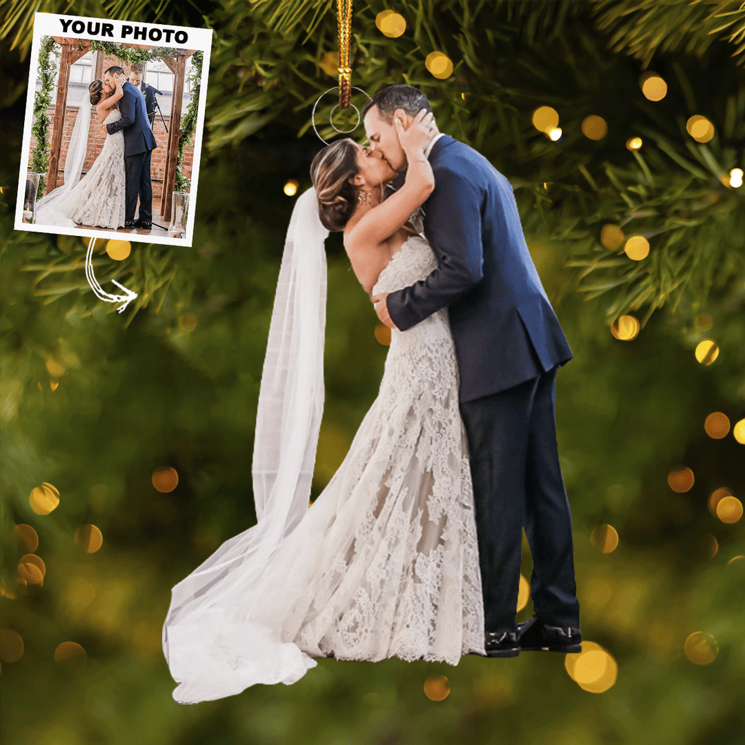 Marry You - Personalized Photo Mica Ornament - Gift For Couple