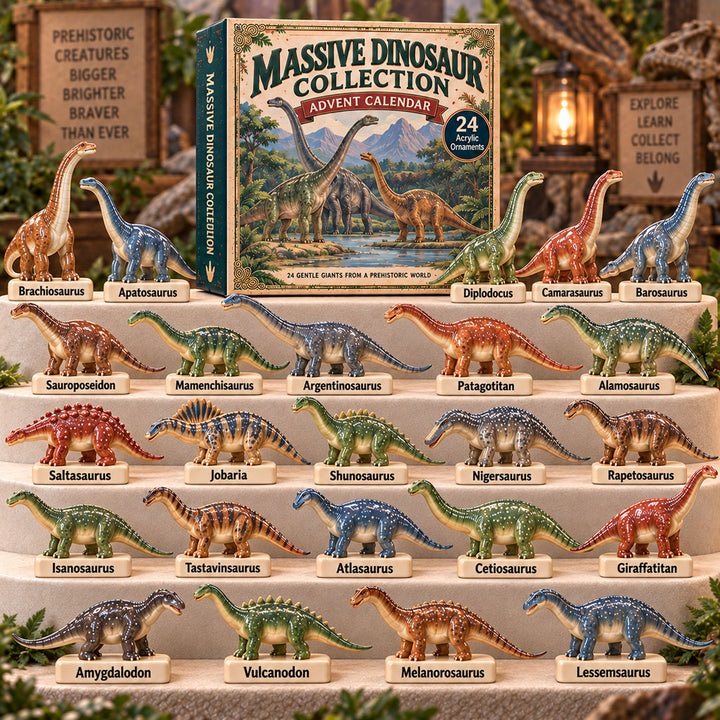 CHRISTMAS KICKOFF 40% OFF - Massive Dinosaur Collection Advent Calendar 2026 - 24-Day Festive Countdown, Acrylic Charms Blind Box - Gift For Dinosaurs Lovers AC0TM405