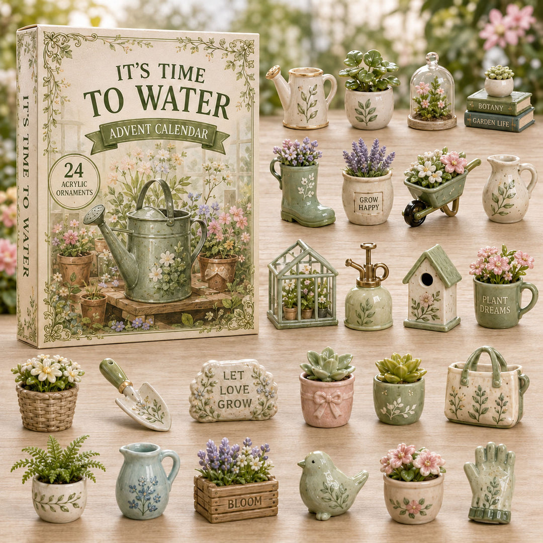 CHRISTMAS KICKOFF 40% OFF - Meadow Garden Advent Calendar 2026 - 24-Day Festive Countdown, Acrylic Charms Blind Box - Gift For Gardening Lovers