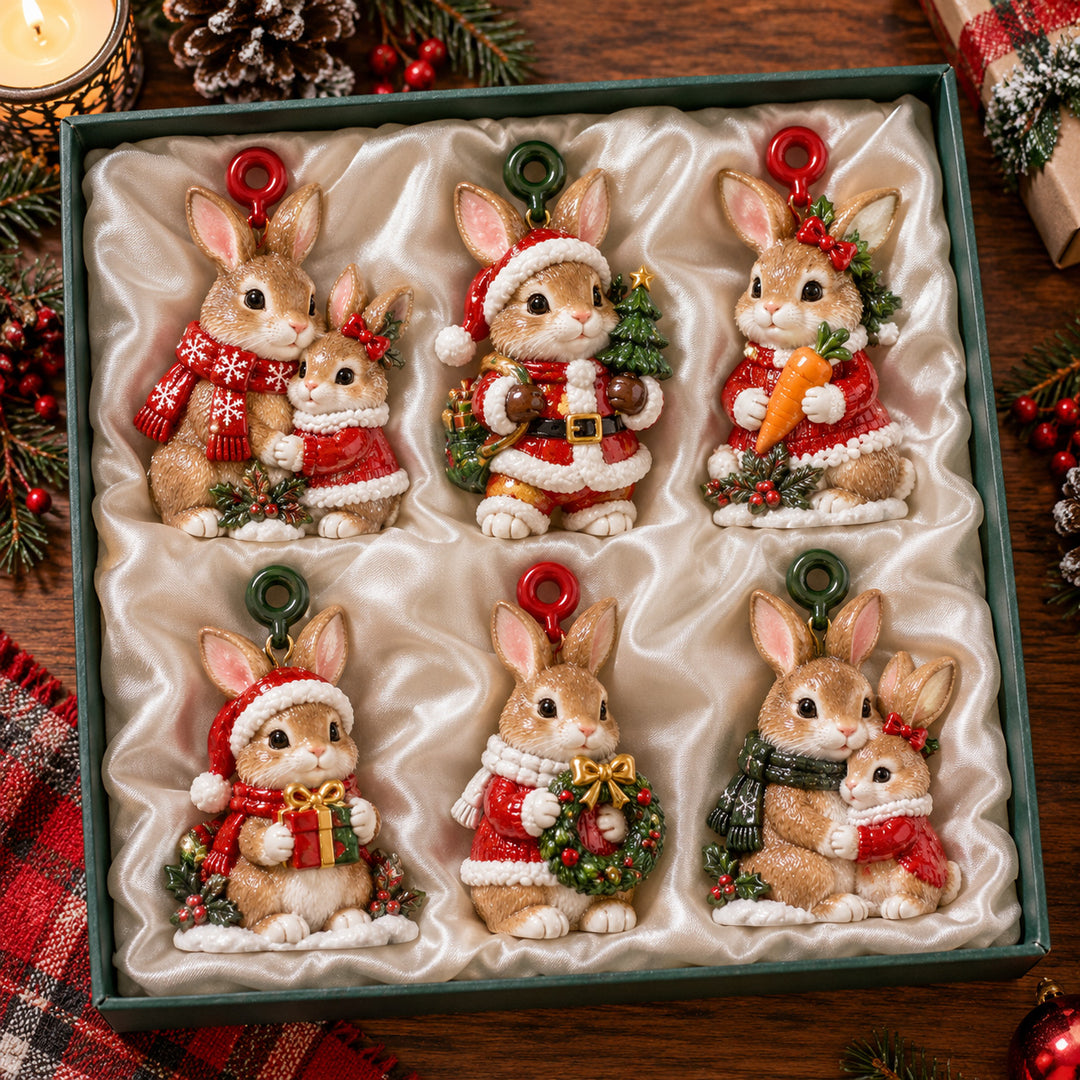 Merry Bunny Acrylic Ornament Gift Set NCU0HT247