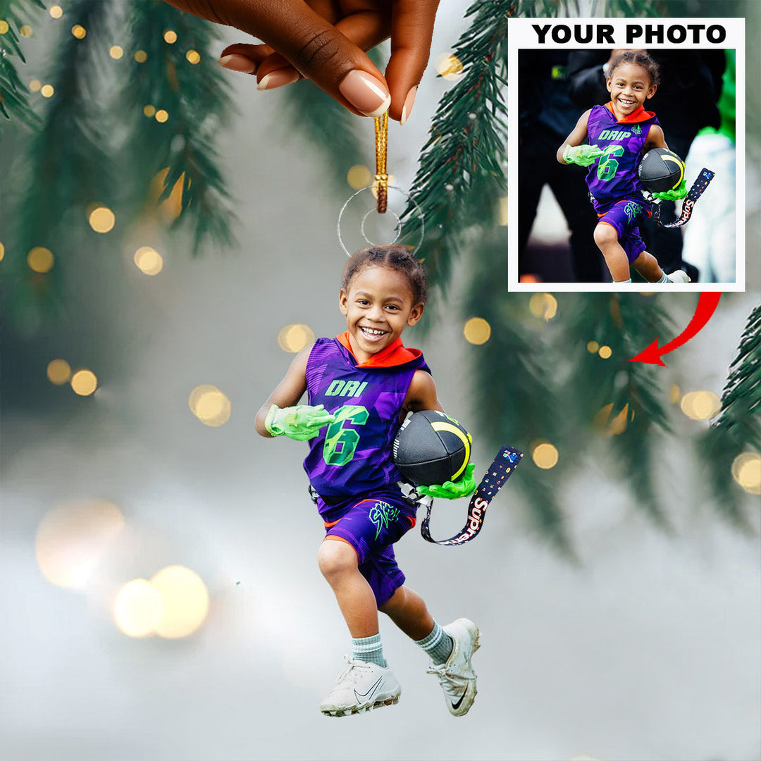 Mighty Play - Personalized Photo Mica Ornament - Christmas Gift For Family Members