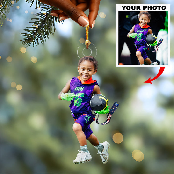 Mighty Play - Personalized Photo Mica Ornament - Christmas Gift For Family Members