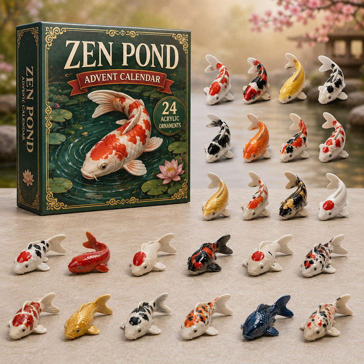 CHRISTMAS KICKOFF 40% OFF - Mini Koi Fish Advent Calendar 2026 - 24-Day Festive Countdown, Acrylic Charms Blind Box - Gift For Fish Lovers