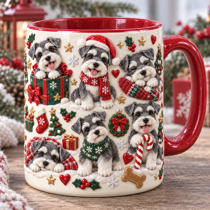 Merry Paws Christmas Accent Mug - Christmas Gift For Dog Lovers