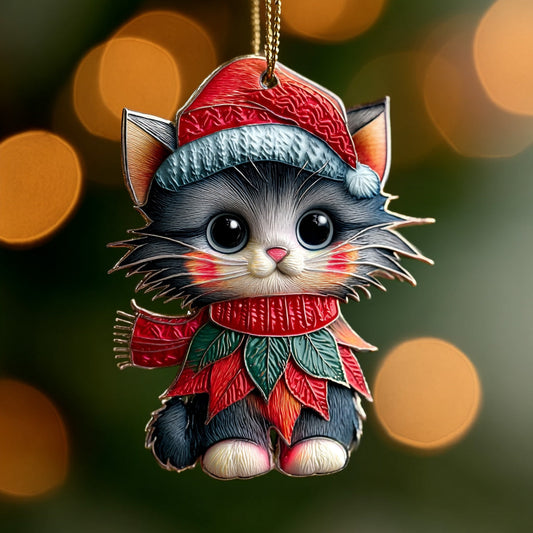 Mistletoe Kitty Mica Ornament NCU0DH267