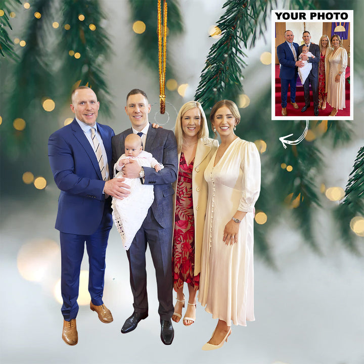 Baptism Ornament - Personalized Custom Photo Mica Ornament