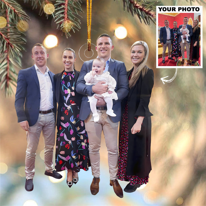 Baptism Ornament - Personalized Custom Photo Mica Ornament