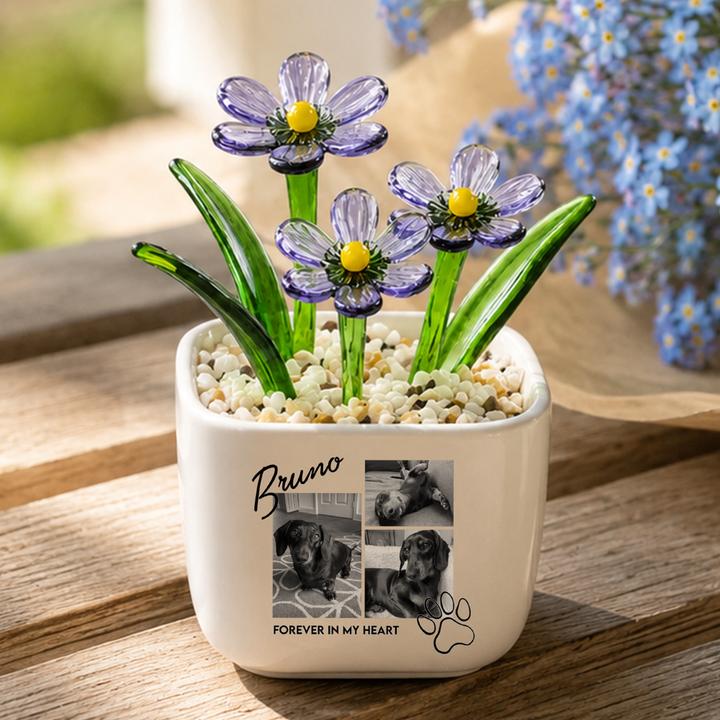 Puppy Forever In My Heart - Personalized Pet Memorial Flower Pot - Gift For Dog Lover, Cat Lover