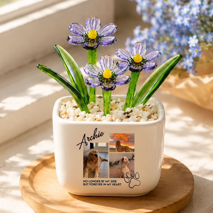 Puppy Forever In My Heart - Personalized Pet Memorial Flower Pot - Gift For Dog Lover, Cat Lover