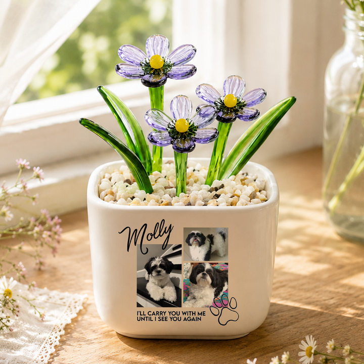 Puppy Forever In My Heart - Personalized Pet Memorial Flower Pot - Gift For Dog Lover, Cat Lover