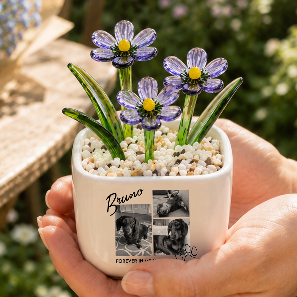 Puppy Forever In My Heart - Personalized Pet Memorial Flower Pot - Gift For Dog Lover, Cat Lover