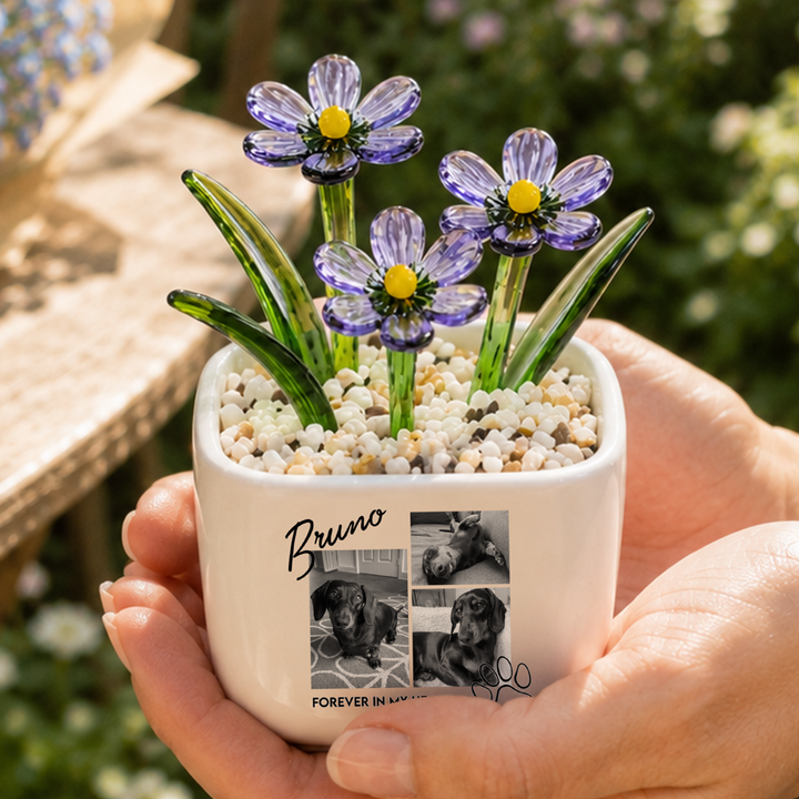 Puppy Forever In My Heart - Personalized Pet Memorial Flower Pot - Gift For Dog Lover, Cat Lover