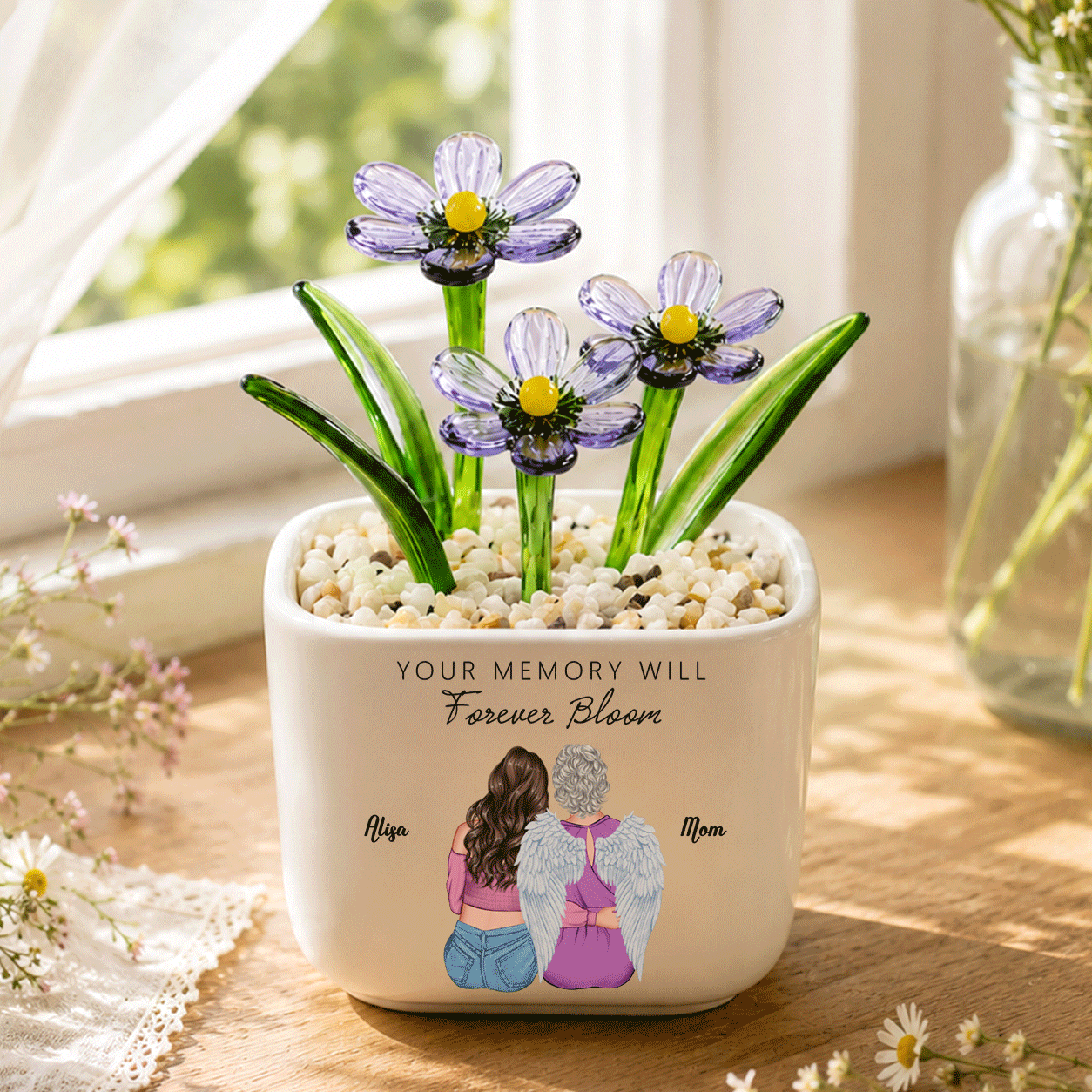 Memory Bloom Your Memory Will Forever Bloom - Personalized Memorial Flower Pot - Gi ...