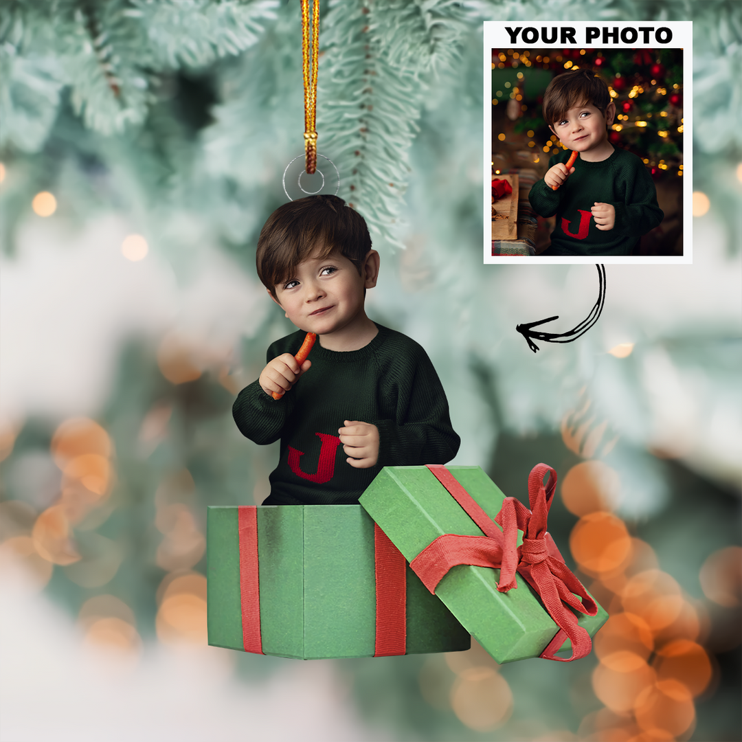Customized Photo Ornament Christmas Gift - Personalized Photo Mica Ornament - Christmas Gift Family Members UPL0HD021