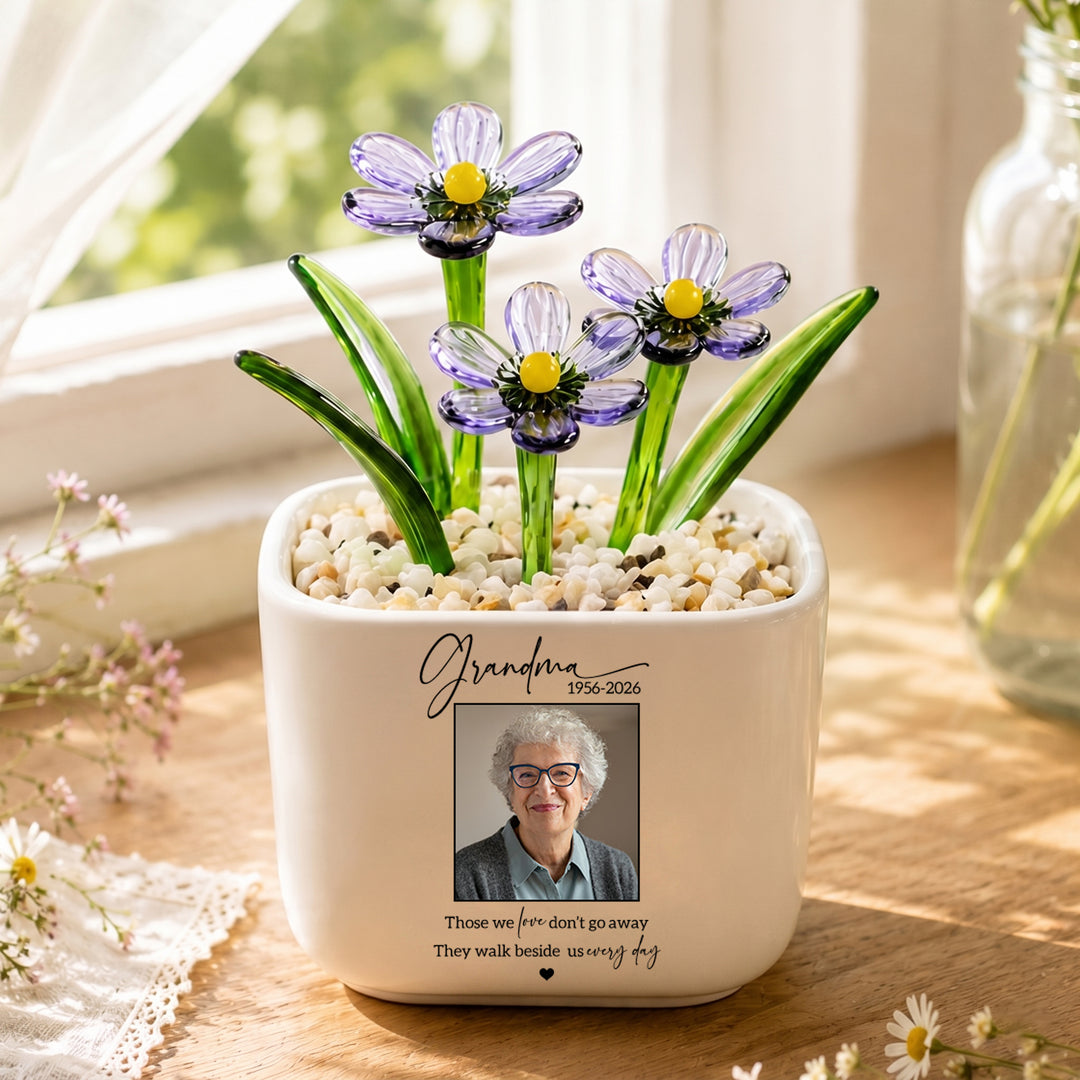 Forever By Our Side - Personalized Memorial Flower Pot - Gift For Family Members