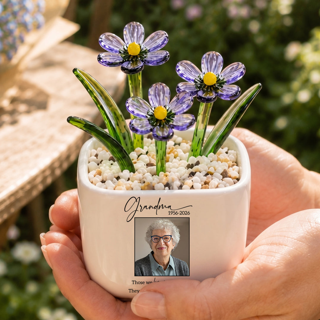 Forever By Our Side - Personalized Memorial Flower Pot - Gift For Family Members