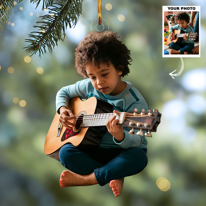 Mini Musicians - Personalized Photo Mica Ornament - Christmas Gift For Family Members, Kids