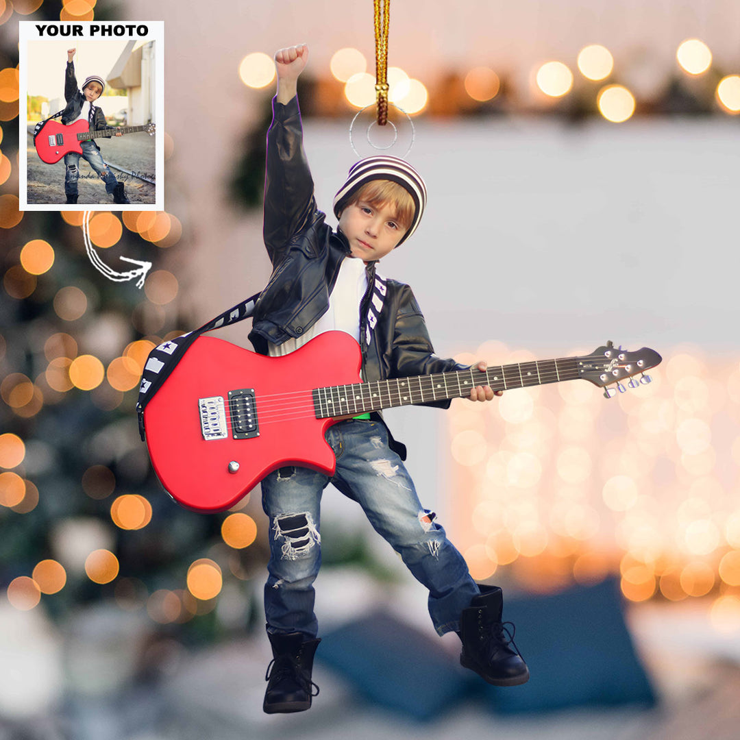 Mini Musicians - Personalized Photo Mica Ornament - Christmas Gift For Family Members, Kids