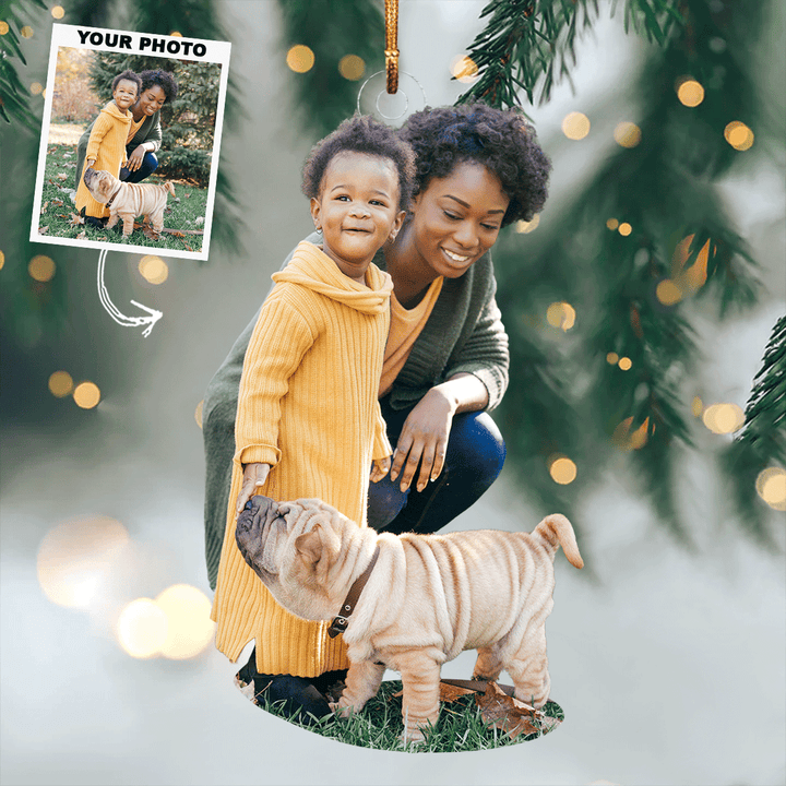 Adorable Moments - Personalized Photo Mica Ornament - Gift For Family, Family Members