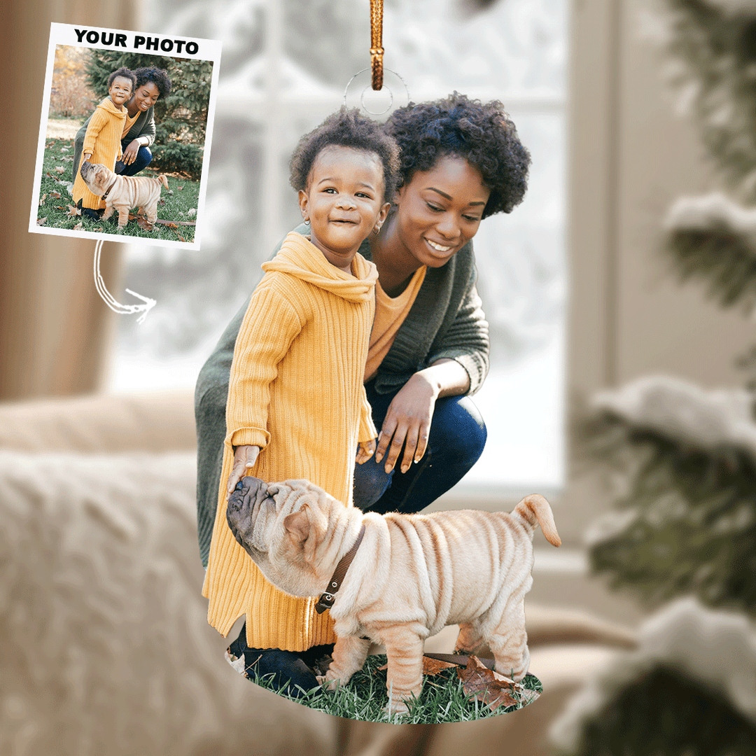Adorable Moments - Personalized Photo Mica Ornament - Gift For Family, Family Members