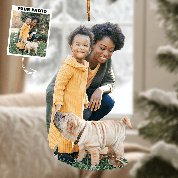 Adorable Moments - Personalized Photo Mica Ornament - Gift For Family, Family Members
