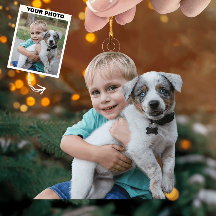 Best Friend - Personalized Photo Mica Ornament - Gift For Dog Lover, Dog Owner, Family Members