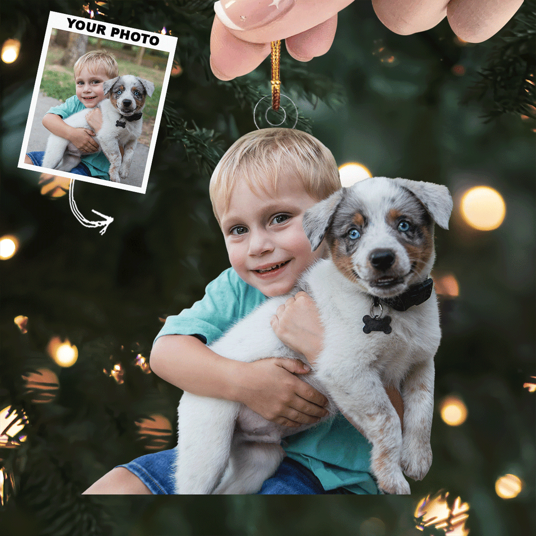 Best Friend - Personalized Photo Mica Ornament - Gift For Dog Lover, Dog Owner, Family Members