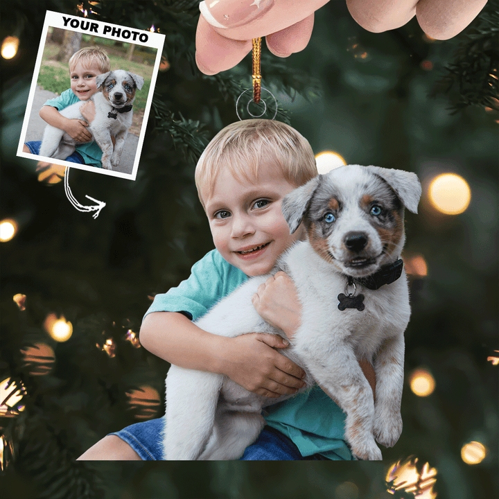Best Friend - Personalized Photo Mica Ornament - Gift For Dog Lover, Dog Owner, Family Members