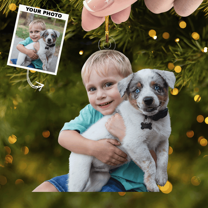 Best Friend - Personalized Photo Mica Ornament - Gift For Dog Lover, Dog Owner, Family Members