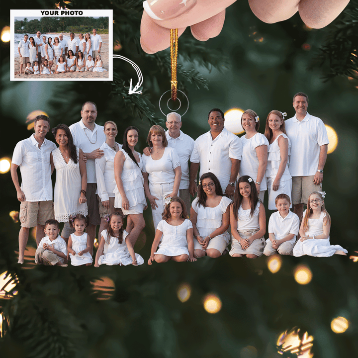 Beach Reunion - Personalized Photo Mica Ornament - Gift For Family, Family Members