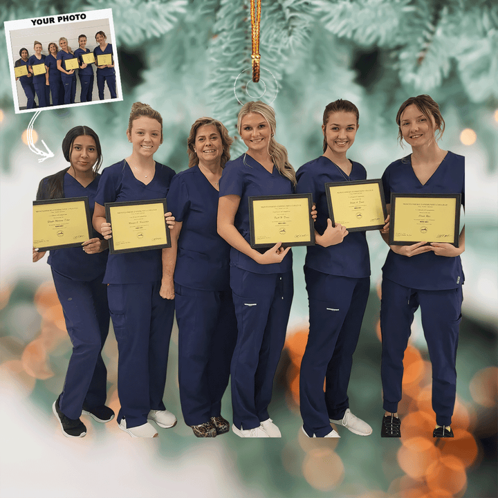 Heart Of Health - Personalized Photo Mica Ornament - Gift For Nurse