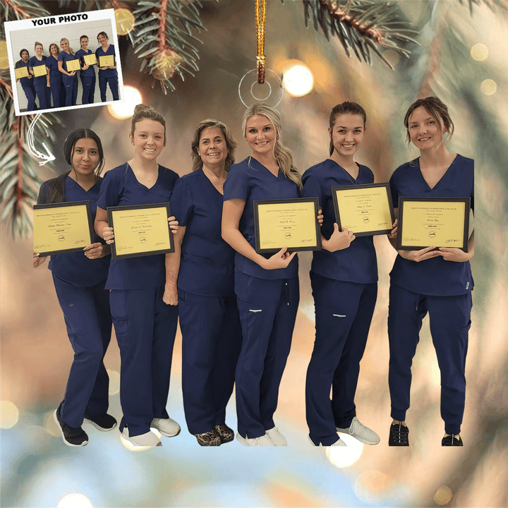 Heart Of Health - Personalized Photo Mica Ornament - Gift For Nurse