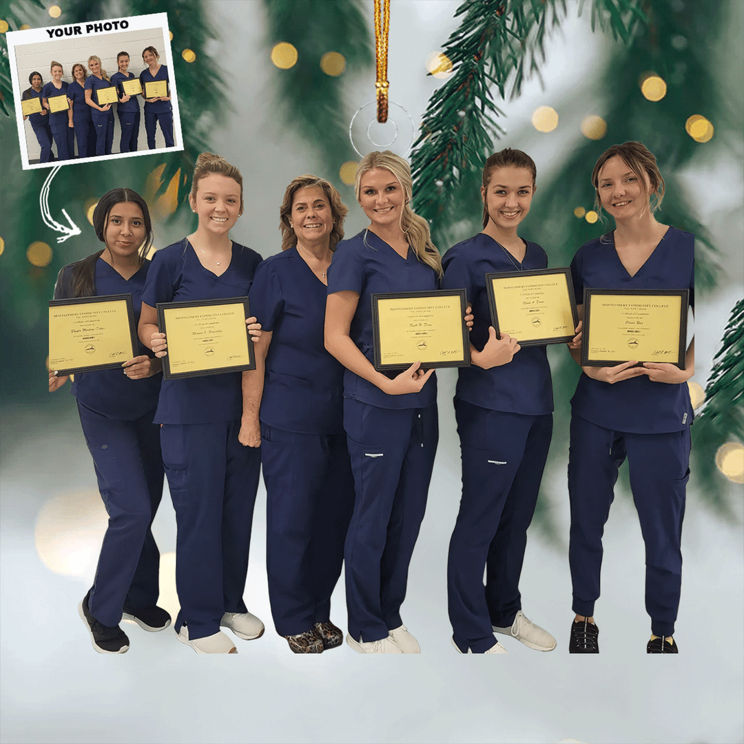 Heart Of Health - Personalized Photo Mica Ornament - Gift For Nurse