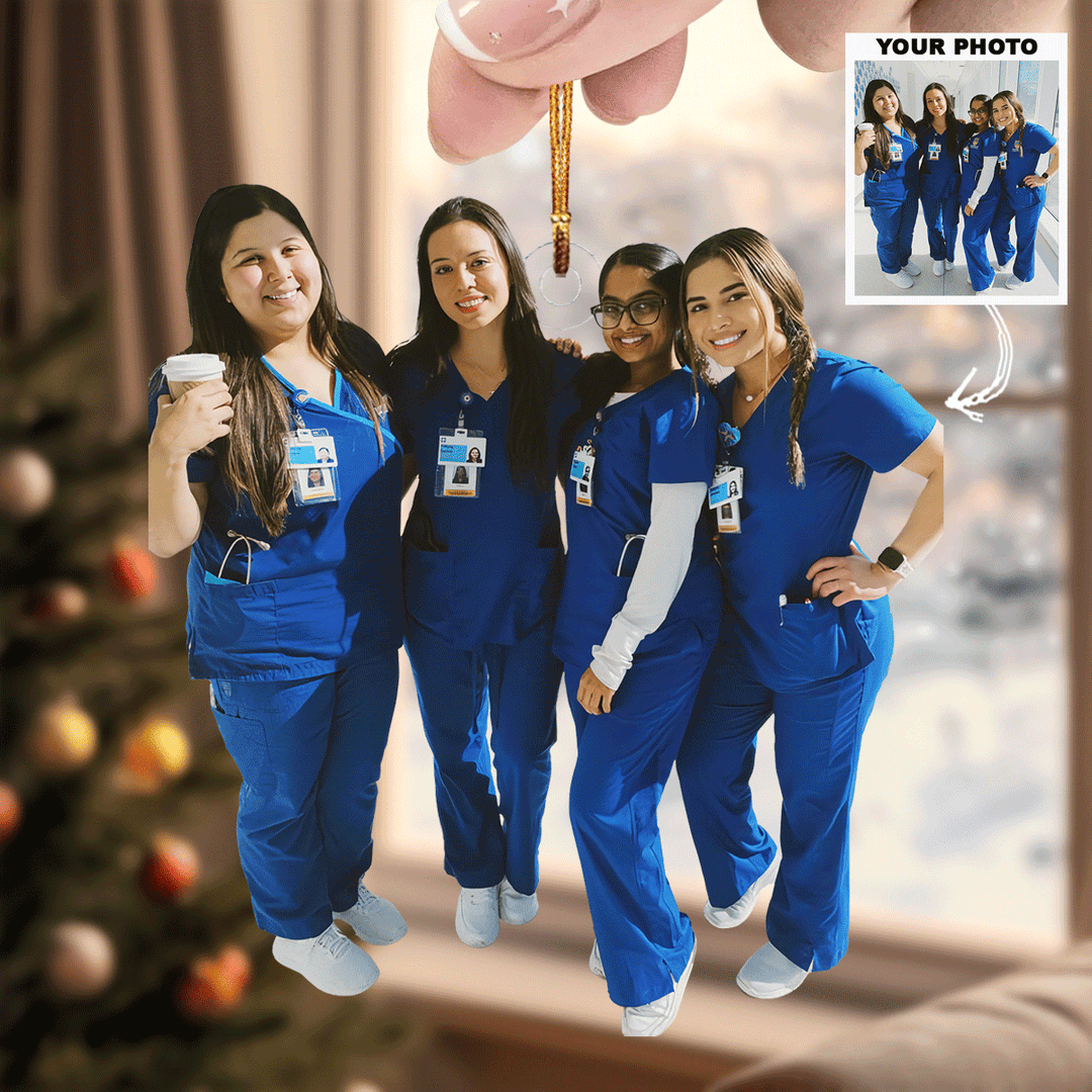 The Healing Squad - Personalized Photo Mica Ornament - Gift For Nurse