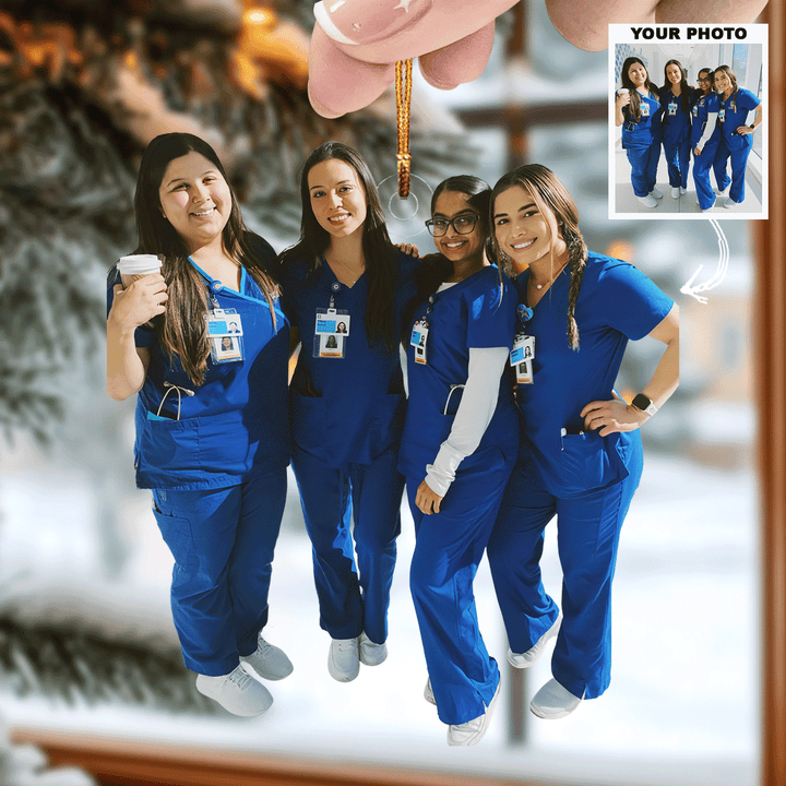 The Healing Squad - Personalized Photo Mica Ornament - Gift For Nurse