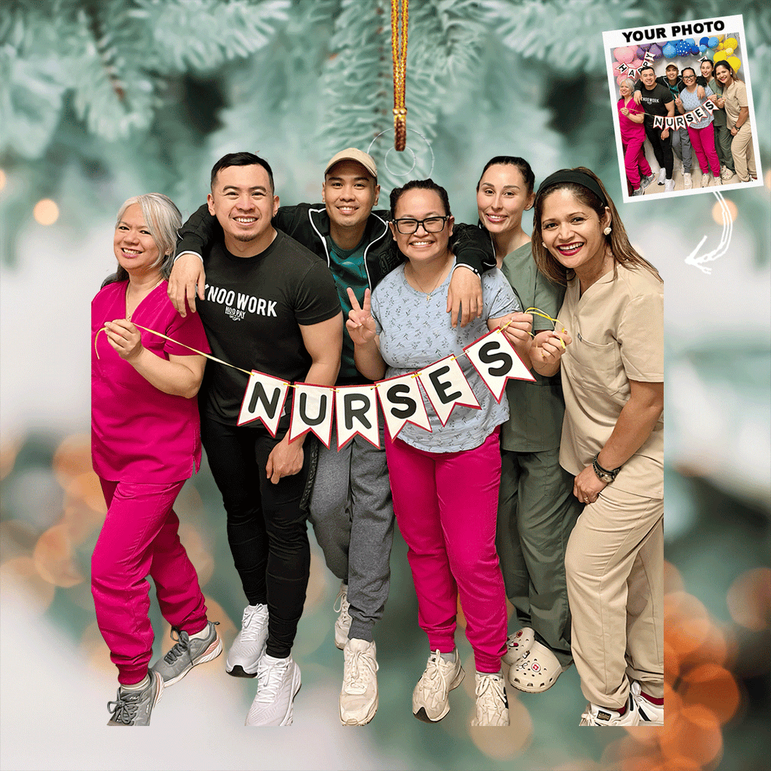 Wellness Warriors - Personalized Photo Mica Ornament - Gift For Nurse