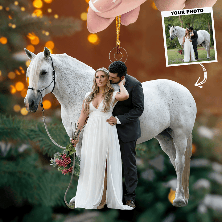 Our Wedding - Personalized Photo Mica Ornament - Gift For Wedding Couple, Wife, Husband